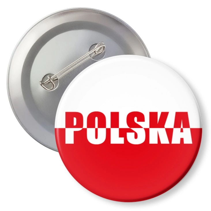 przypinka z agrafką Polska