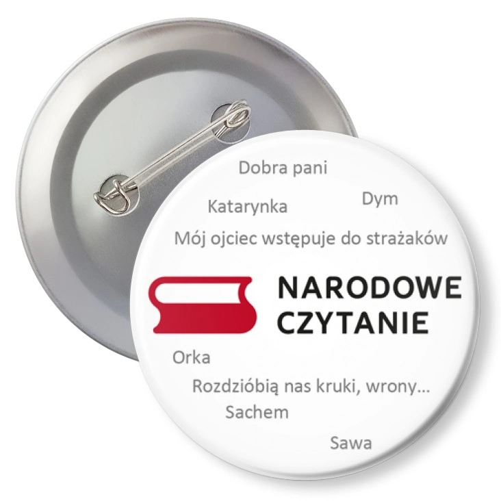 przypinka z agrafką Narodowe czytanie