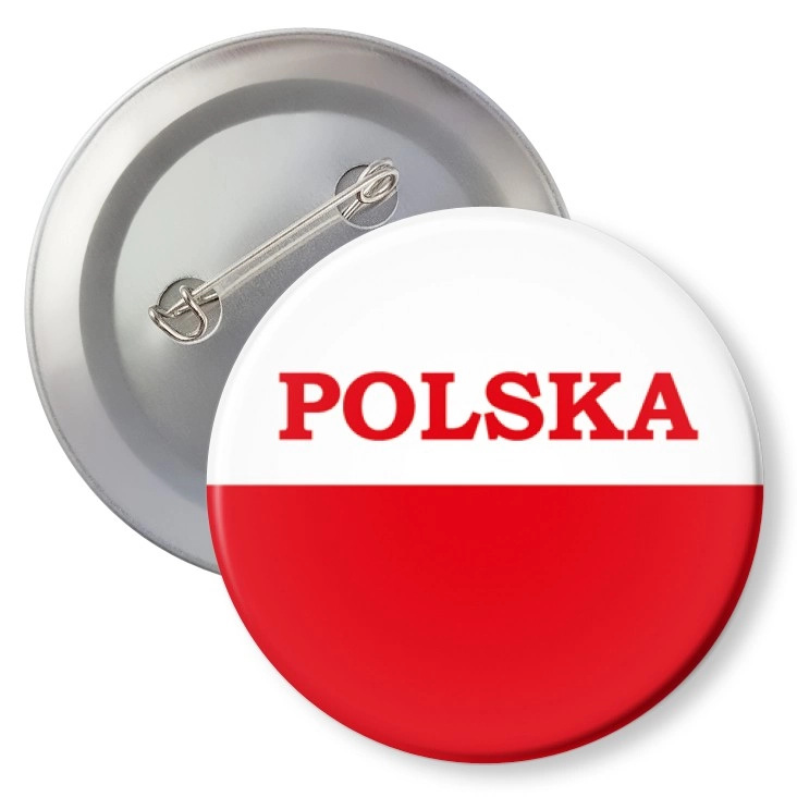 przypinka z agrafką Polska