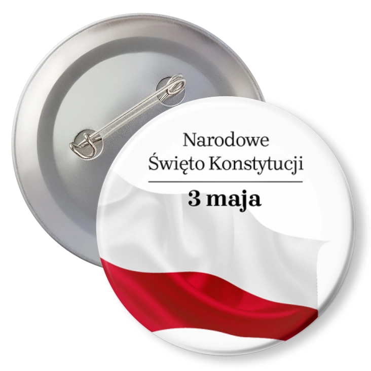 przypinkaNarodowe Święto Konstytucji 3 maja powiewająca flaga