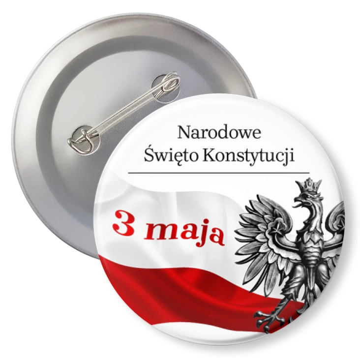 przypinkaNarodowe Święto Konstytucji 3 maja flaga z orzełkiem