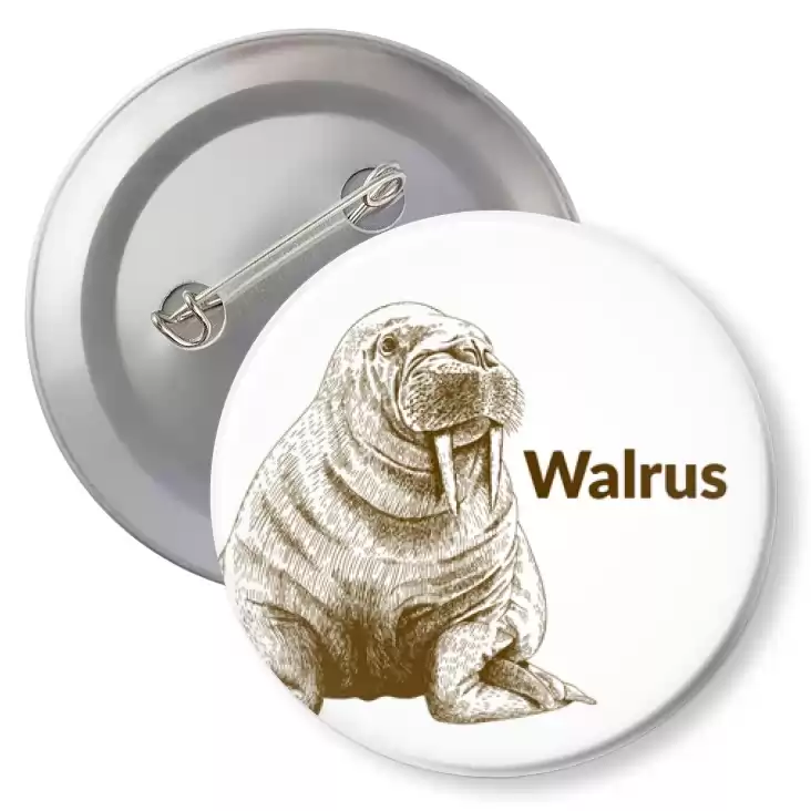 przypinka z agrafką Walrus