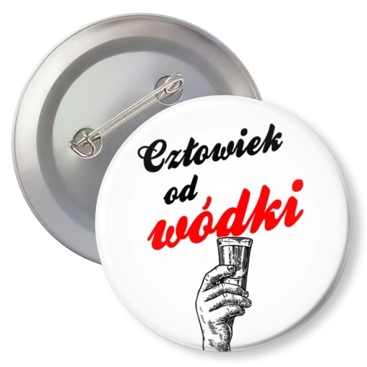 przypinka z agrafką Człowiek od wódki