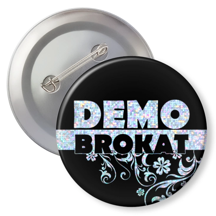 przypinka brokatDemo brokat