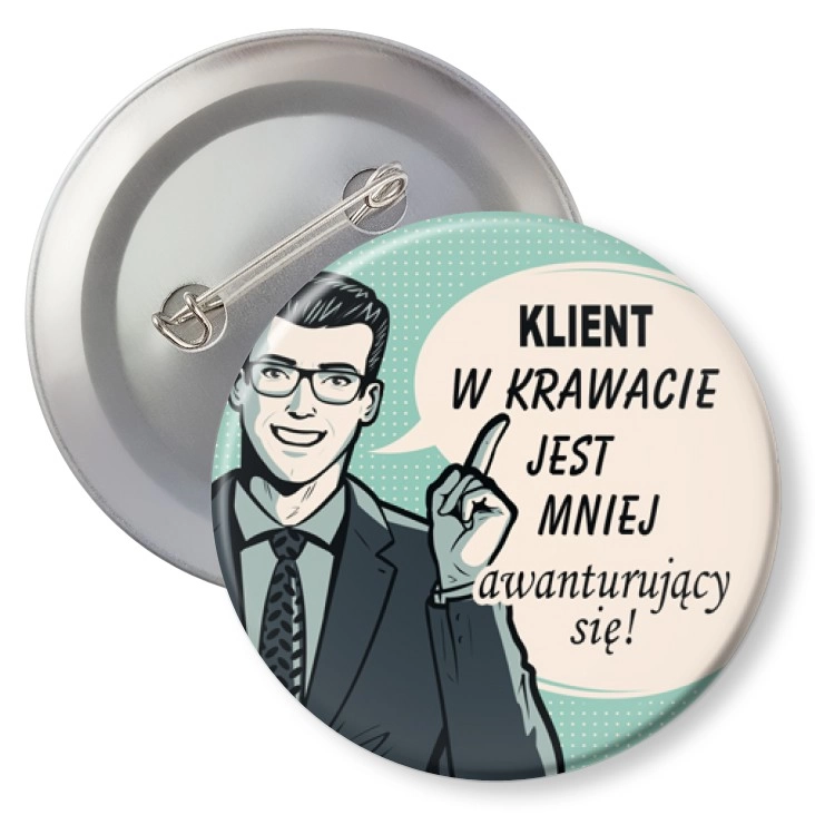przypinkaKlient w krawacie