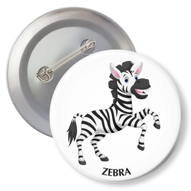 przypinka z agrafką Zebra