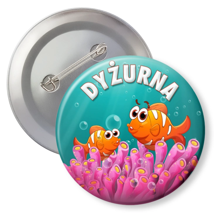 przypinka z agrafką Dyżurna rybki