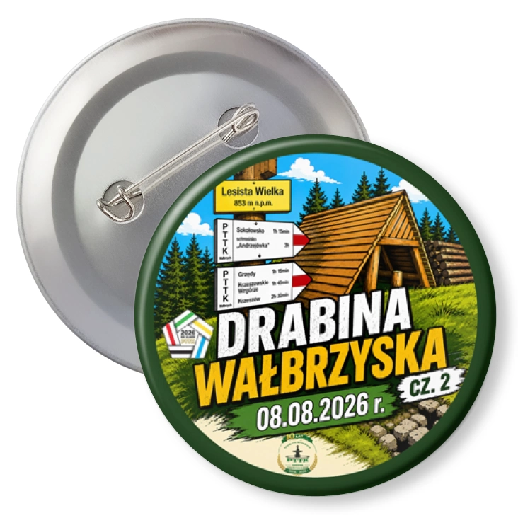 przypinka z agrafką PTTK Nysa Drabina Wałbrzyska