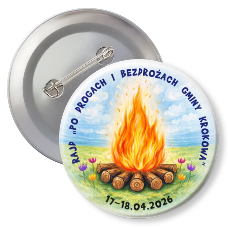 przypinka agrafka Rajd po drogach i bezdrożach gminy Krokowa