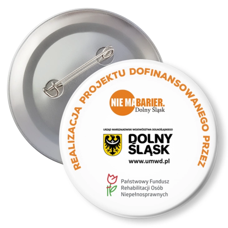 przypinka z agrafką Realizacja projektu
