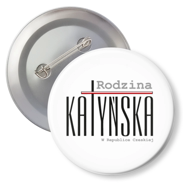 przypinka z agrafką Rodzina Katyńska logo