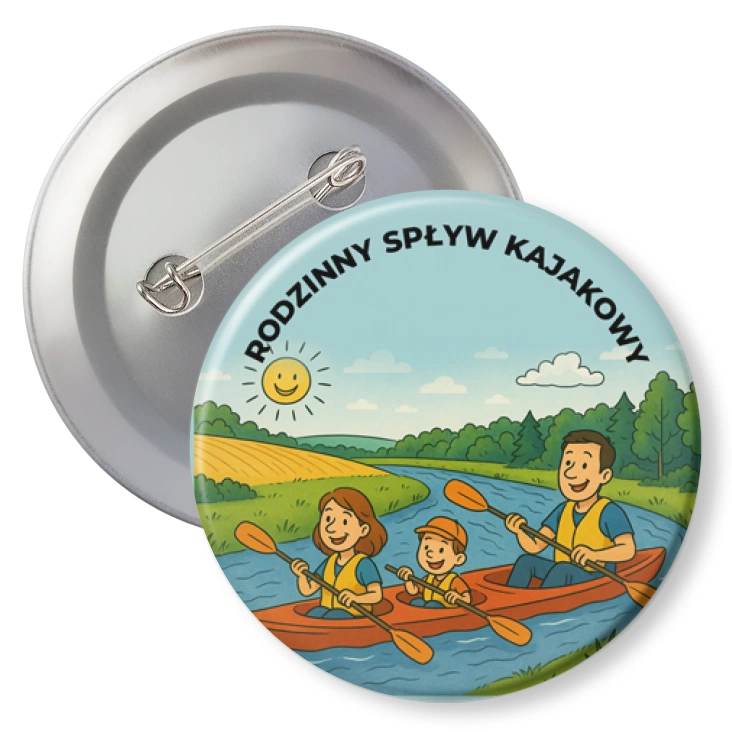 przypinkaRodzinny spływ kajakowy ze słoneczkiem