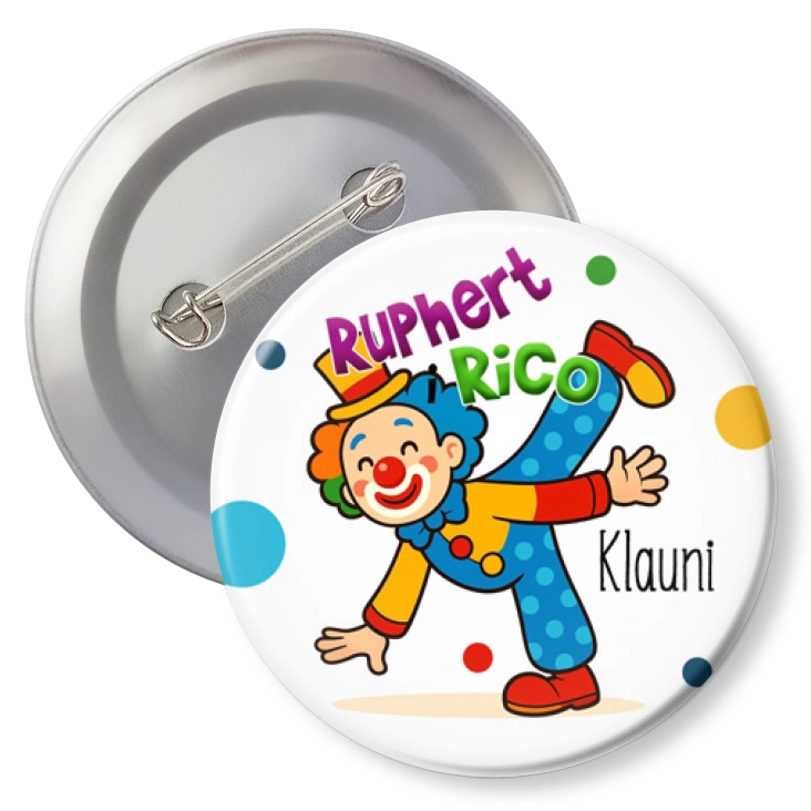 przypinkaRuphert i Rico Klauni na białym tle