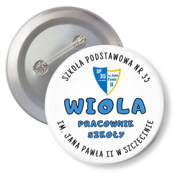przypinka agrafka SP nr 35 w Szczecinie
