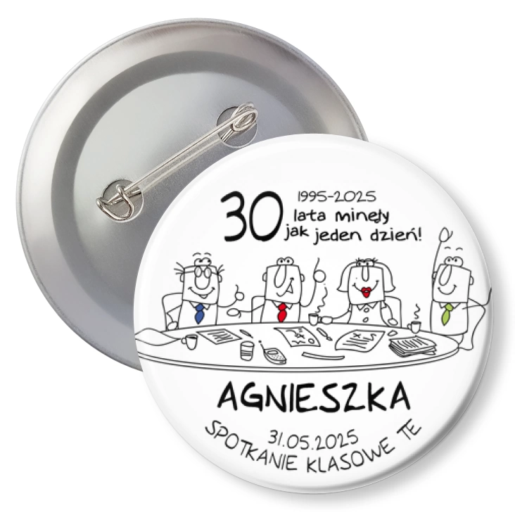 przypinka z agrafką Spotkanie klasowe TE 2025