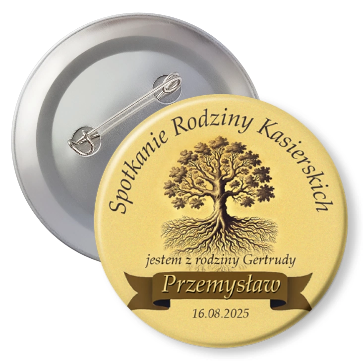przypinka z agrafką Spotkanie rodziny Kasierskich 2025