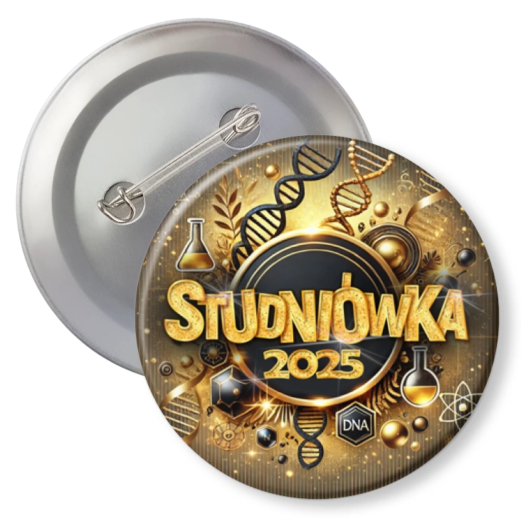 przypinka z agrafką Studniówka profil biologiczno-chemiczny