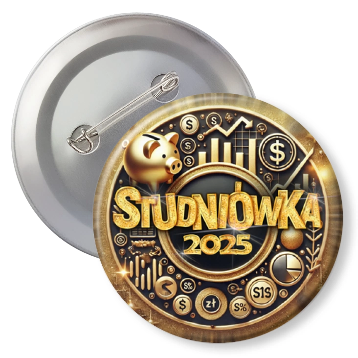 przypinka z agrafką Studniówka profil ekonomiczny
