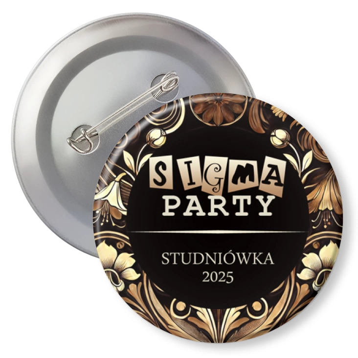 przypinka z agrafką Studniówka Sigma