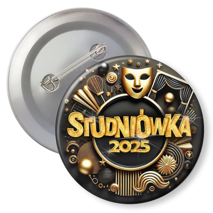 przypinka z agrafką Studniówka szkoła teatralna