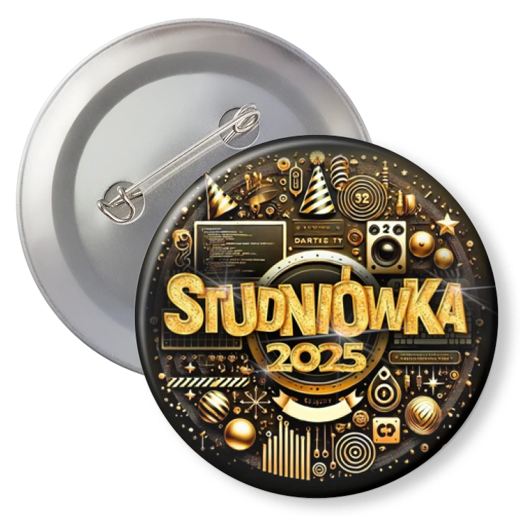 przypinka z agrafką Studniówka technik informatyk