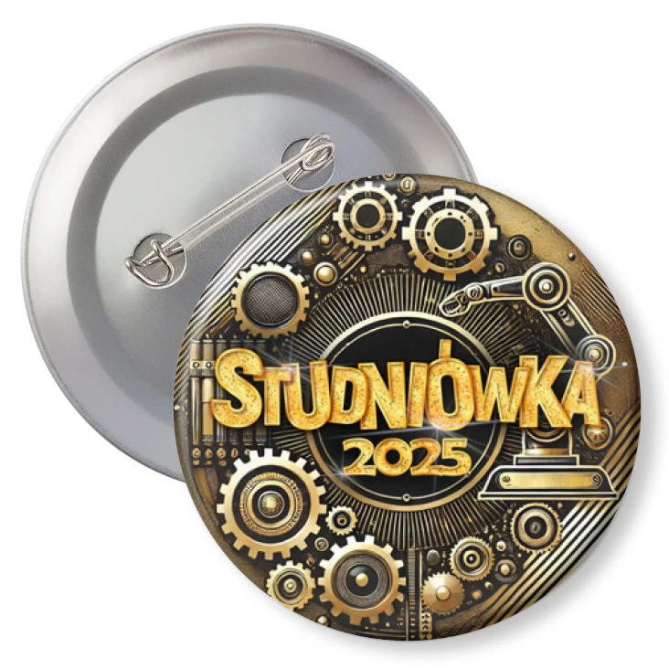 przypinka z agrafką Studniówka technik mechatronik