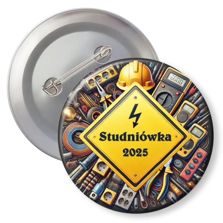 przypinka z agrafką Studniówka Zespół Szkół Elektrycznych