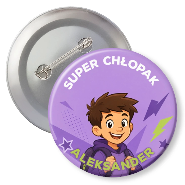 przypinkaSuper Chłopak fiolet