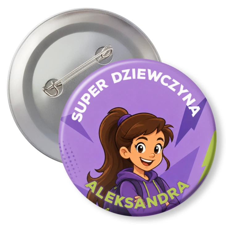 przypinkaSuper Dziewczyna fiolet
