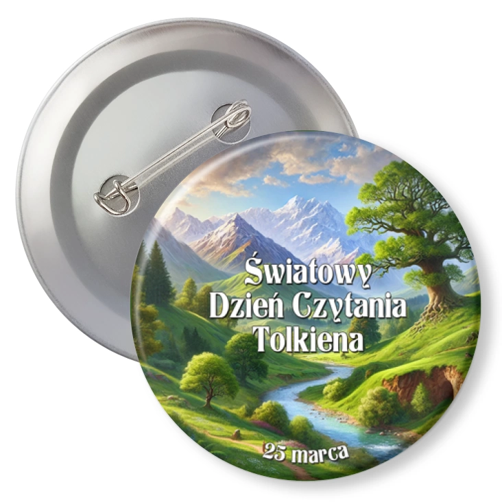 przypinkaŚwiatowy Dzień Czytania Tolkiena krajobraz