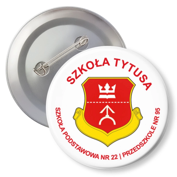przypinka z agrafką Szkoła Tytusa
