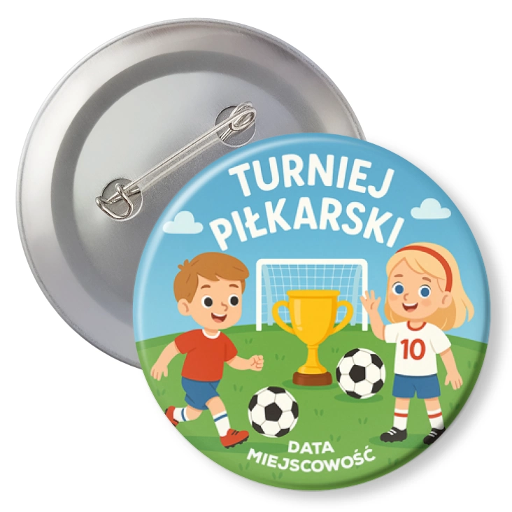 przypinka z agrafką Turniej piłkarski