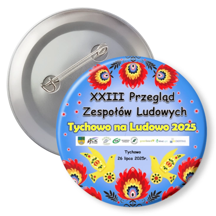 przypinka z agrafką Tychowo na Ludowo 2025