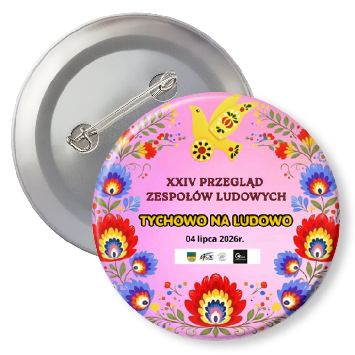 przypinka z agrafką Tychowo na Ludowo 2026