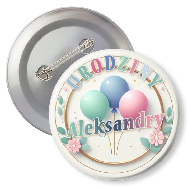 przypinkaUrodziny pastelowe baloniki