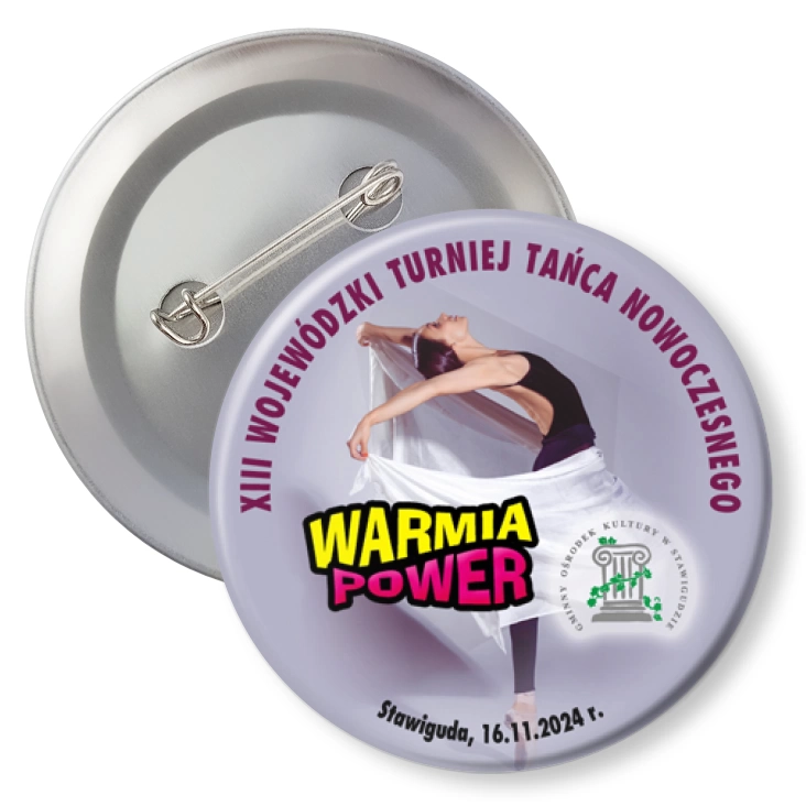 przypinka z agrafką Warmia Power 2024