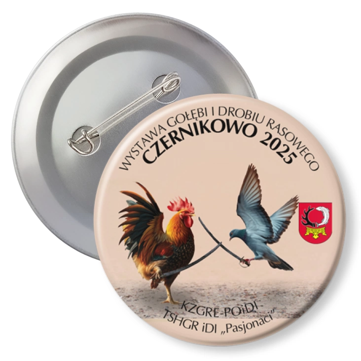 przypinka agrafka Wystawa Gołębi i Drobiu Rasowego Czernikowo