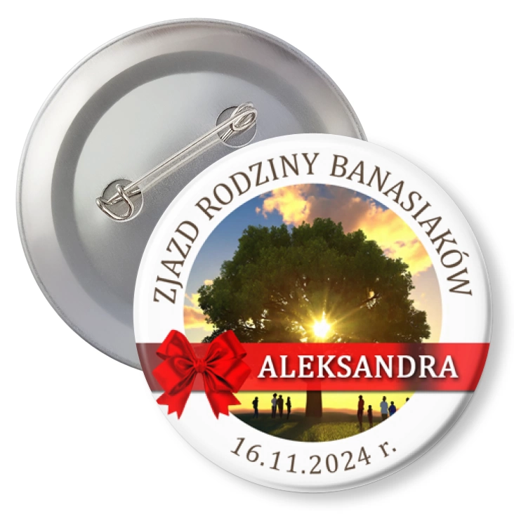 przypinka z agrafką Zjazd rodziny Banasiaków