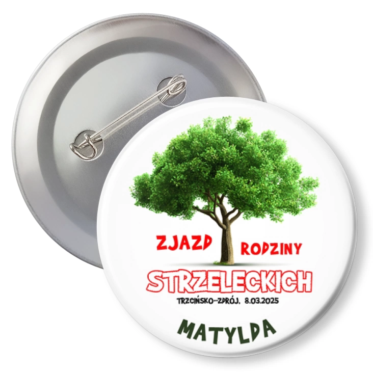 przypinka z agrafką Zjazd Rodziny Strzeleckich Trzcisko-Zdrój 2025