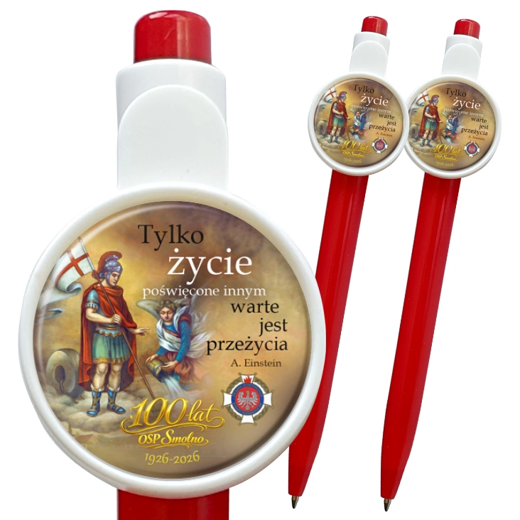 przypinka długopis 100 lat OSP Smolno