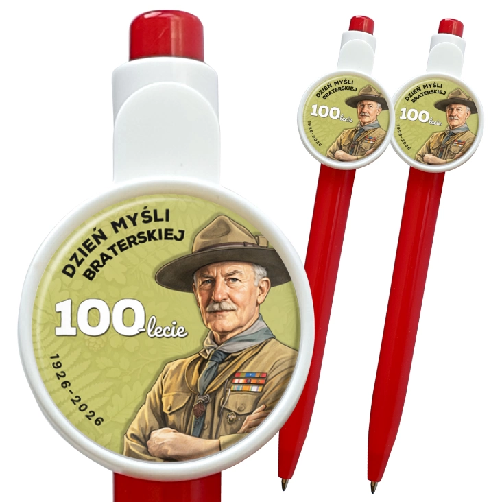 przypinka długopis 100-lecie DMB Robert Boden Powell