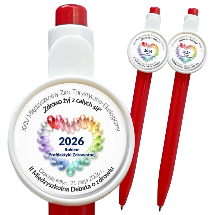 przypinka długopis 2026 rokiem profilaktyki zdrowotnej