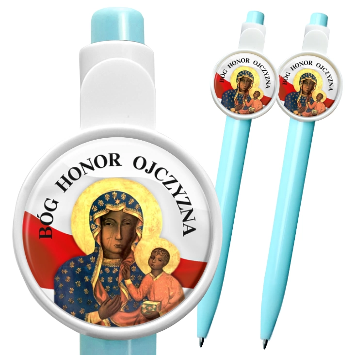 przypinka długopis Bóg Honor Ojczyzna Matka Boska