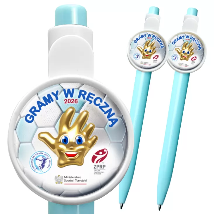 przypinka długopis Gramy w ręczną 2026