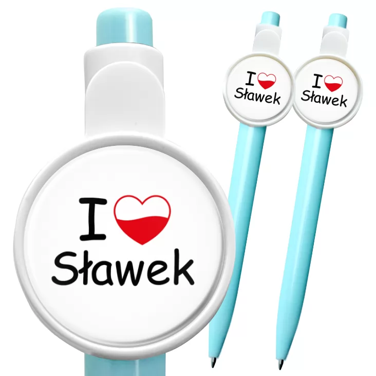 przypinka długopis I love Sławek