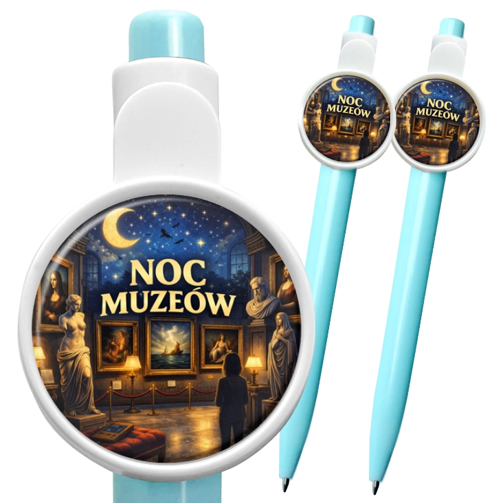 przypinka długopis Noc Muzeów - rzeźba i malarstwo