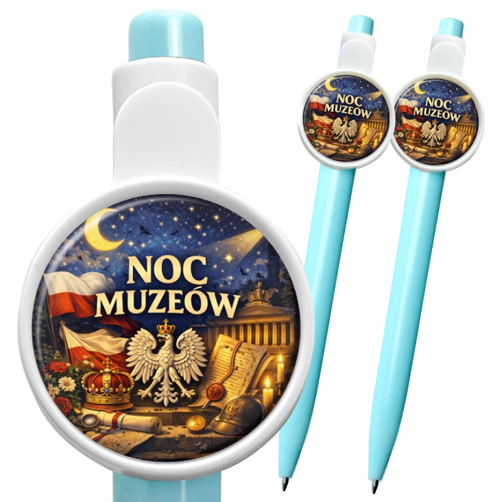 przypinka długopis Noc Muzeów - symbole narodowe