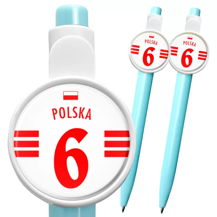 przypinka długopis Numer sześć