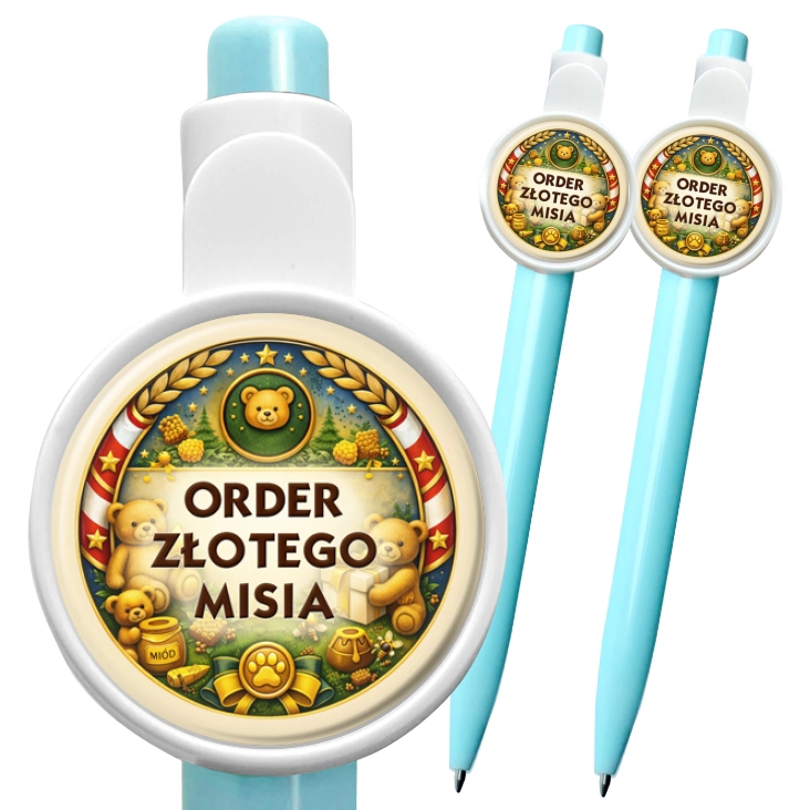 przypinka długopis Order Złotego Misia