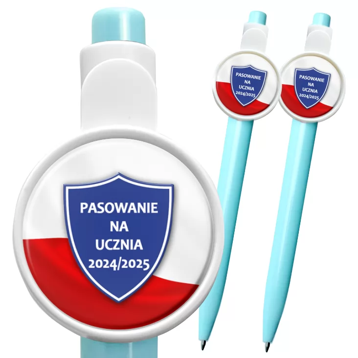 przypinka długopis Pasowanie na ucznia Tarcza